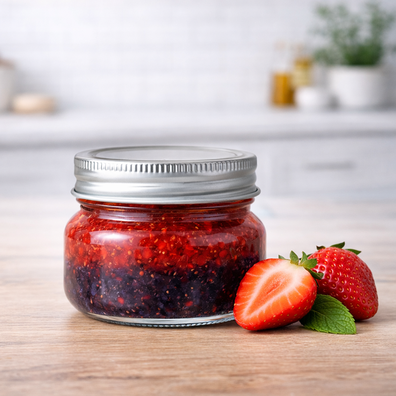 جرة ميسون مع غطاء تعليب محكم