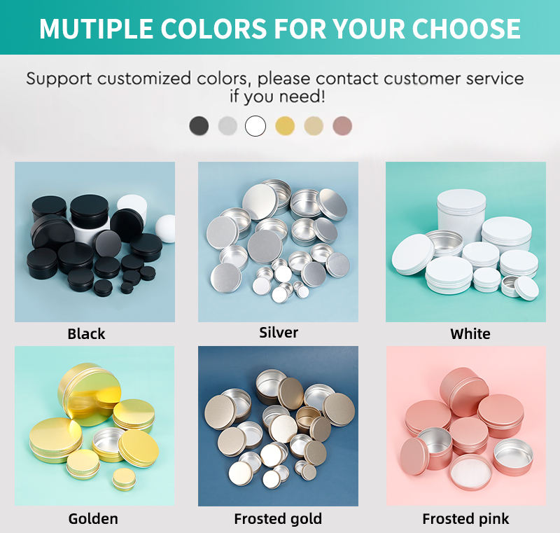 حاوية علب الألمنيوم مع غطاء لولبي