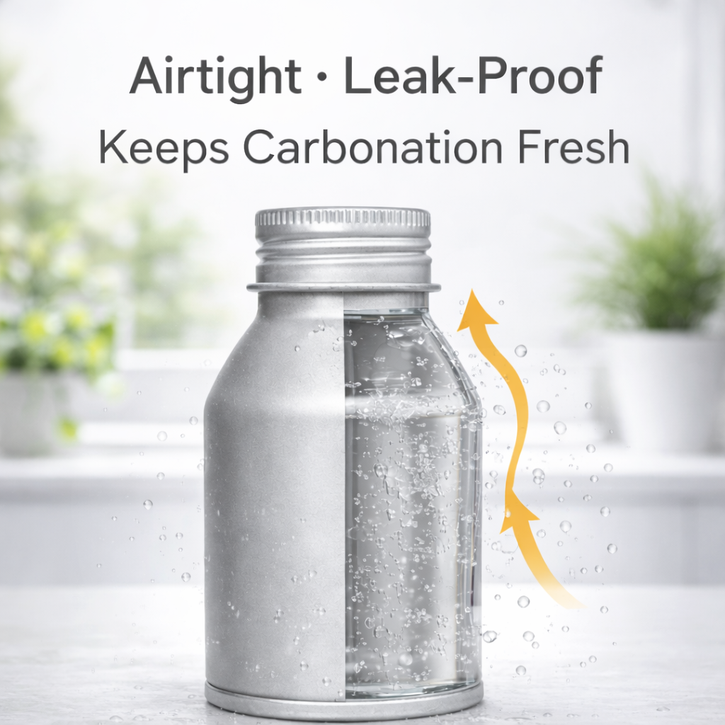 زجاجة ألومنيوم مع غطاء لولبي