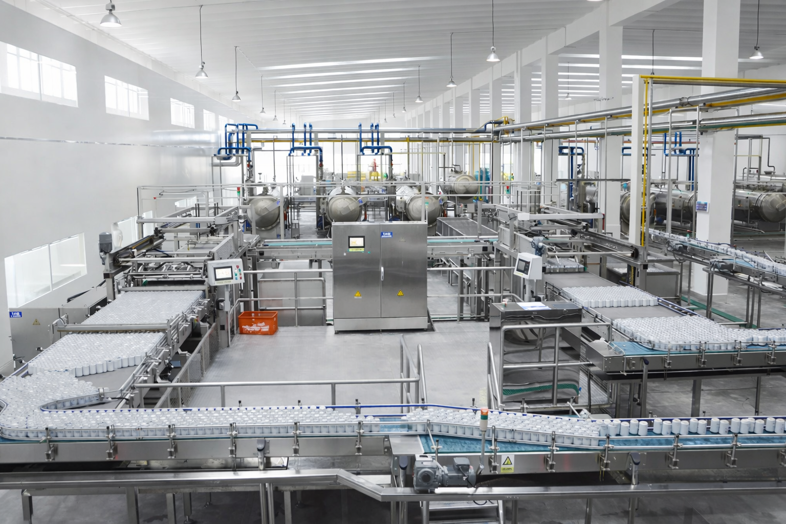 خط معوجة تعقيم الطعام المستمر الأفقي