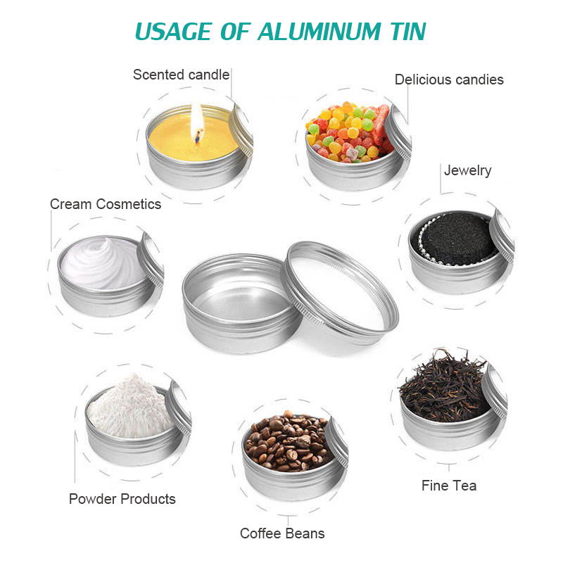 حاوية علب الألمنيوم مع غطاء لولبي