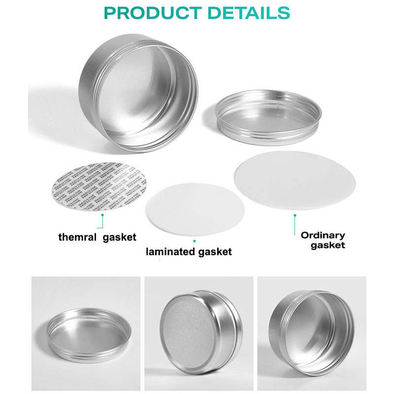 حاوية علب الألمنيوم مع غطاء لولبي