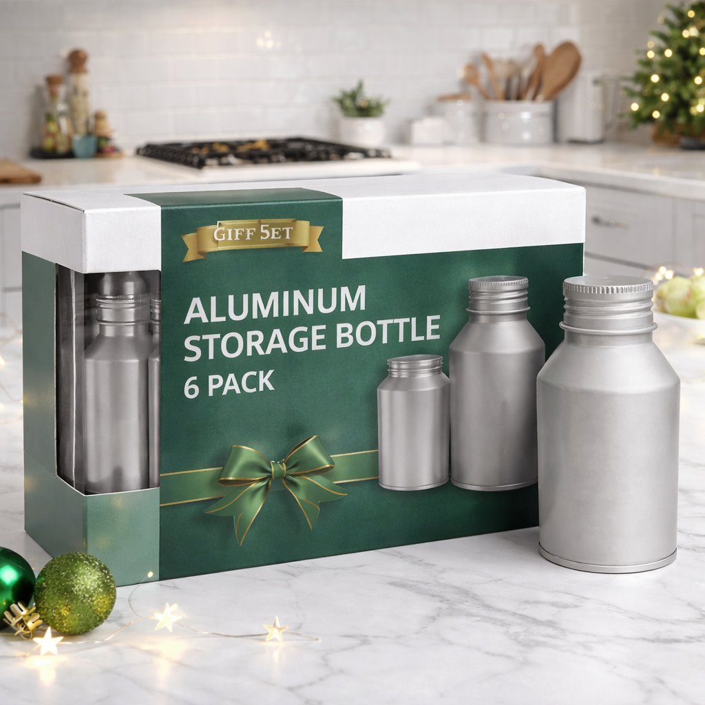 زجاجة ألومنيوم مع غطاء لولبي